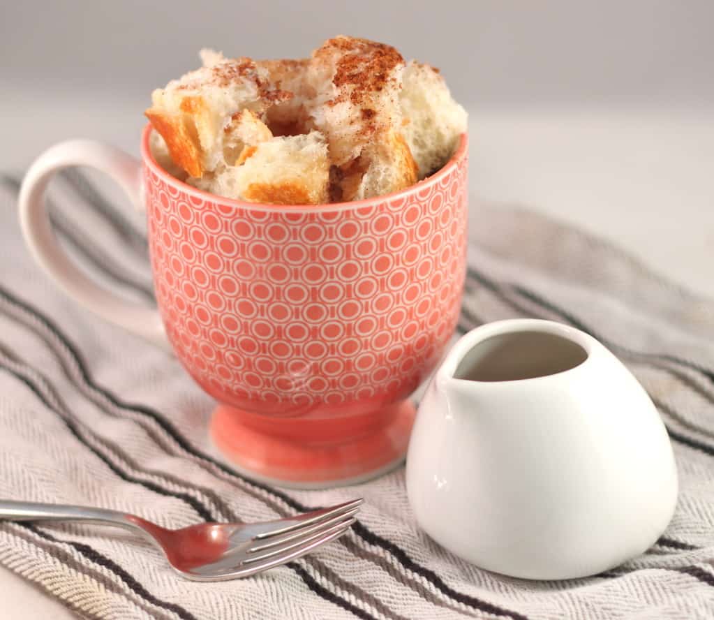 2-Minute French Toast in a Cup microwave single-serving dessert recipe