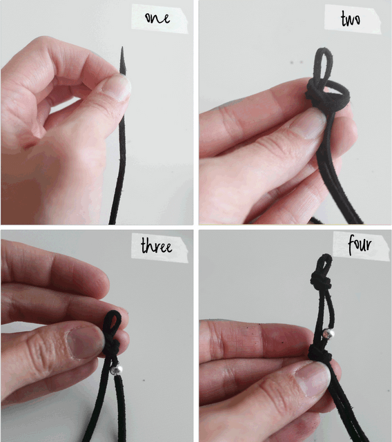 How to Make a Knotted Suede Bracelet