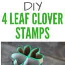 Image of DIY 4 leaf clover stamps from toilet paper rolls