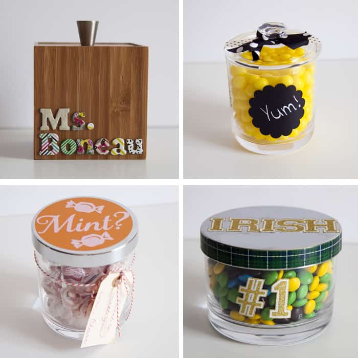 Easy Candy Dishes Teacher gifts 