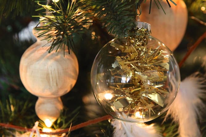 diy tinsel ornaments