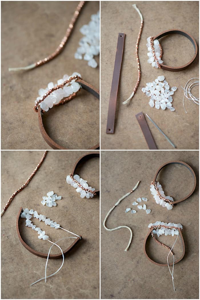 DIY Chunky Leather Bracelet