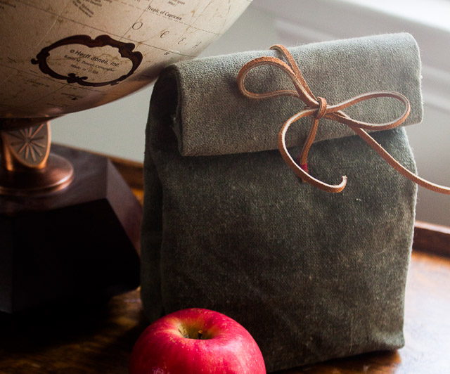 Canvas & Leather Lunch Bag 