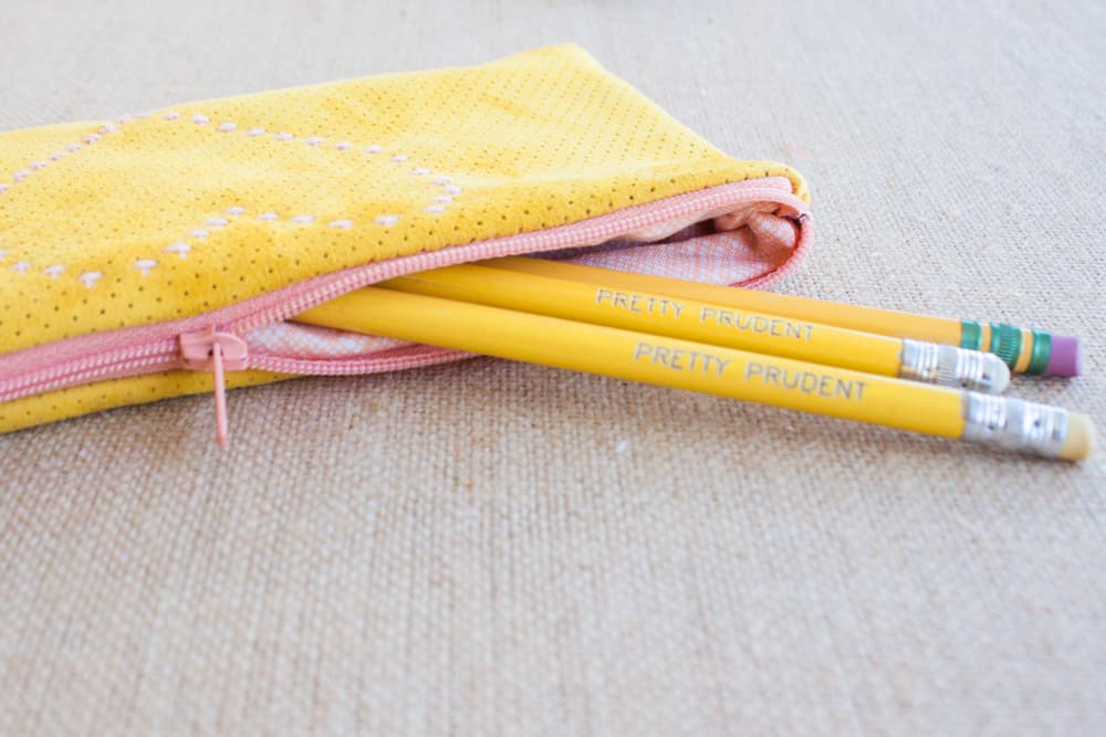 DIY Cross Stitch Leather Pencil Case @prettyprudent
