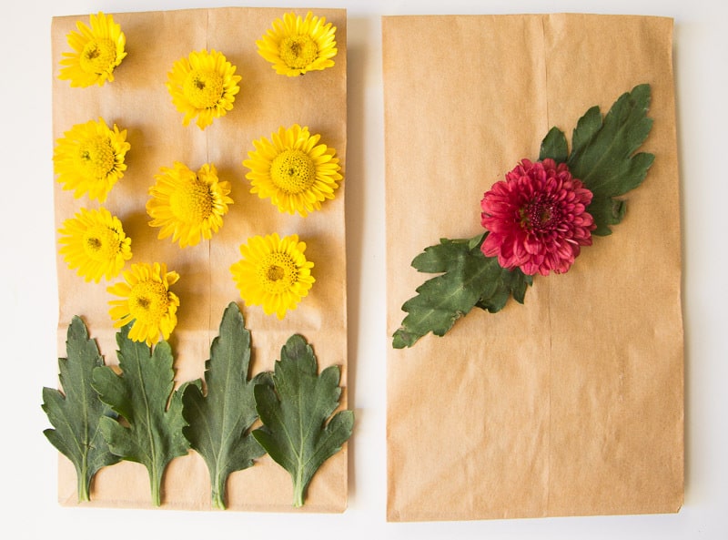 Flower Friday: Decorate Lunch Bags with Blooms