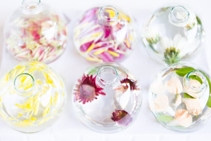 Flower Friday: Glass Ornament Vases