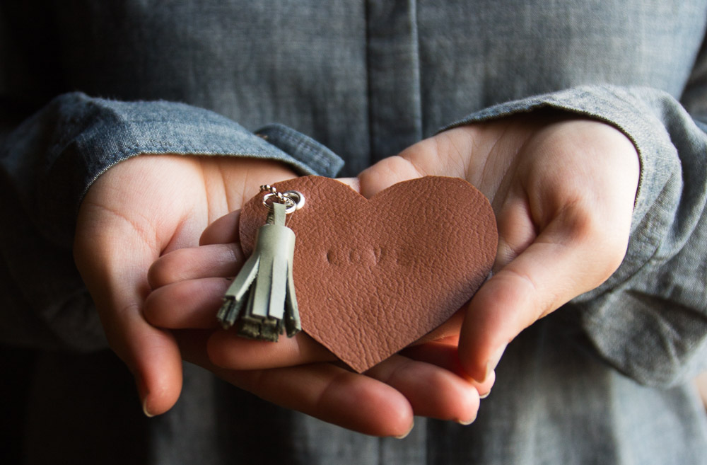 DIY Stamped Leather Keychains