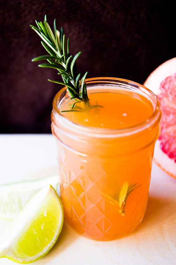 Grapefruit and Rosemary Beer Cocktail