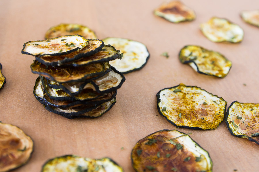 Curry & Ginger Zucchini Chips