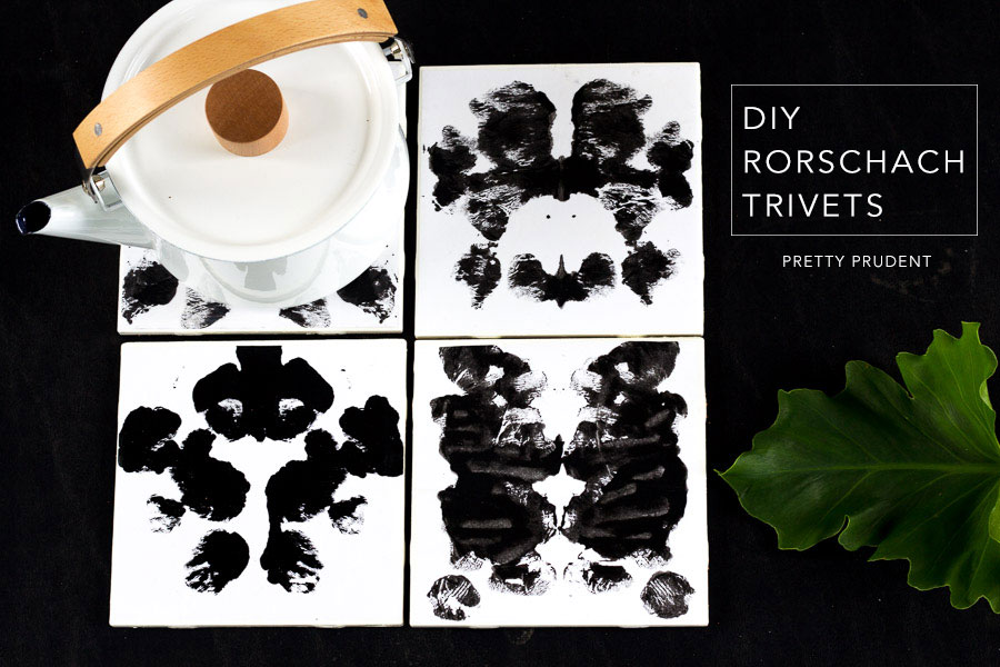 DIY Rorschach Inkblot Trivets | Pretty Prudent | Click for full tutorial