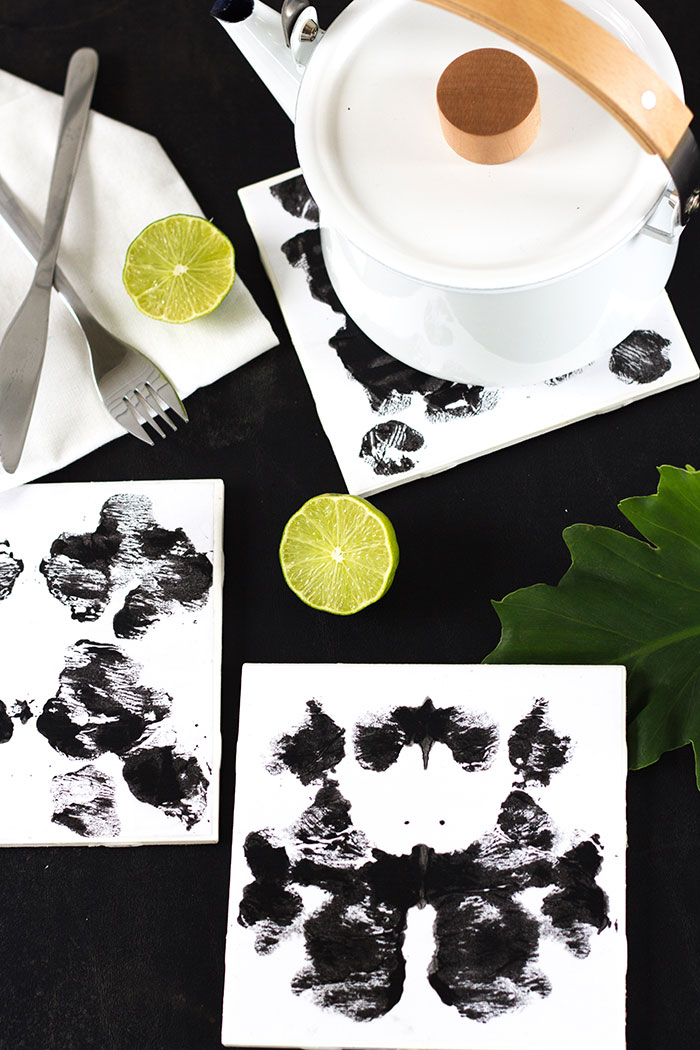 DIY Rorschach Inkblot Trivets | Pretty Prudent | Click for full tutorial