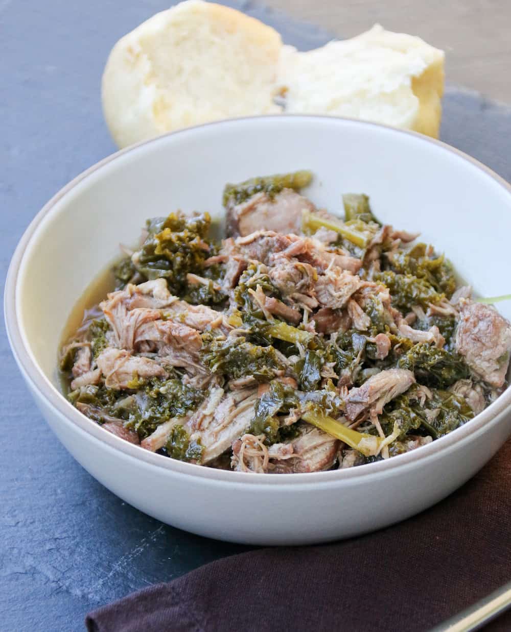 Instapot Garlic Pork & Kale Recipe 4