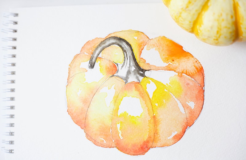 Pumpkins Watercolor clipart Realistic watercolor.