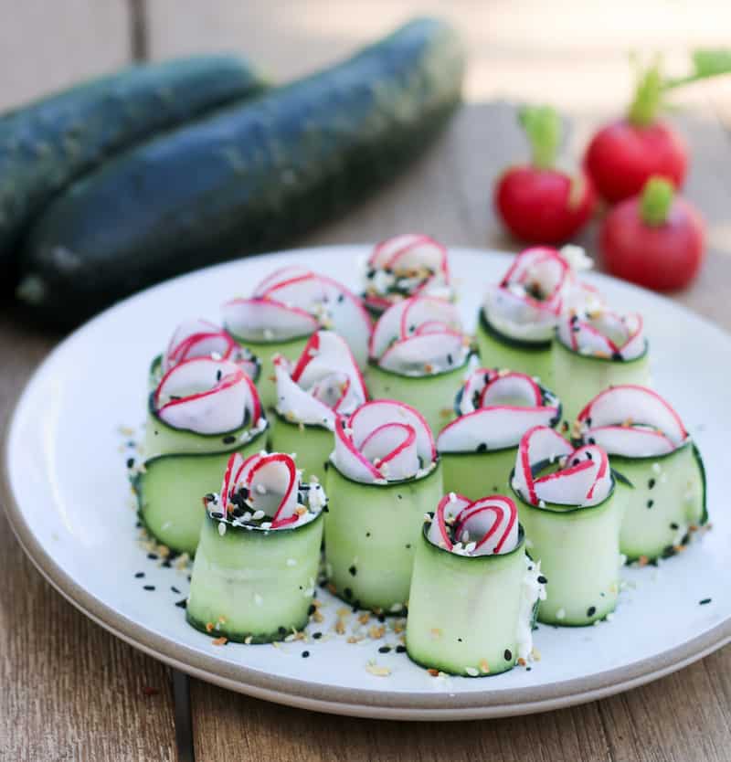 Cucumber Roll Up Recipe- An Everything But the Bagel Seasoning Recipe