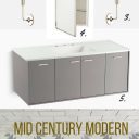 Collage of Mid Century Modern Bathroom Remodel fixtures