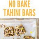 No Bake Tahini Bars Recipe - Gluten Free, Paleo, Meal Planning Breakfast Bars packed with superfoods