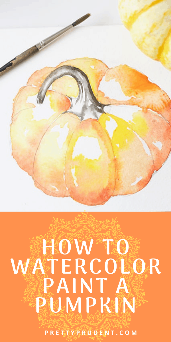 How to watercolor paint a pumpkin