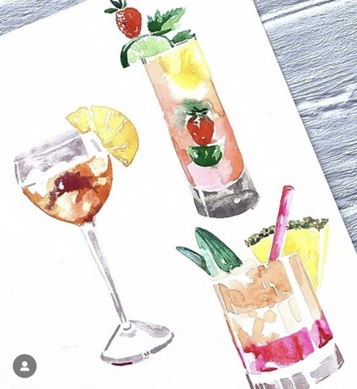 Jacinda Studio Watercolor cocktail